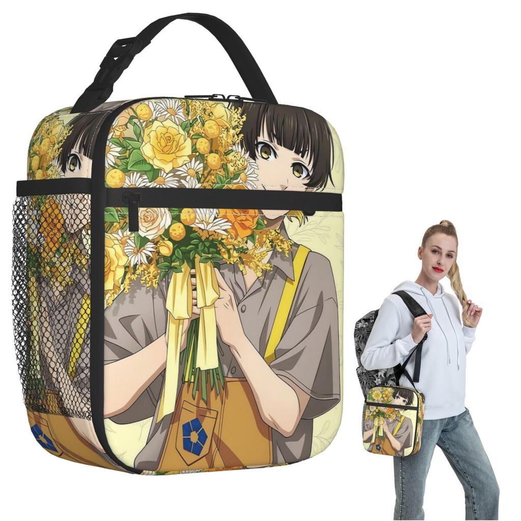 Anime Blue Locks Insulated Lunch Bag for Women Kids Portable Food Boxes Thermal Lunch Box Tote