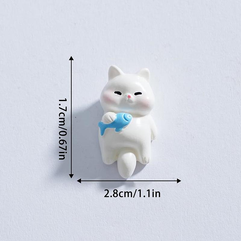 5Pcs/Bag Cute Kitten Cat Doll Car Resin Ornaments Micro Landscape Ornaments Desktop Home Decoration Dollhouse Toy Accessory Gift