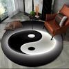 3D Tai Chi Yin-Yang Pattern Round Carpet, Sci-Fi & Metaphysics, Living Room & Bedroom Decoration, Area Rug, Table and Chair Mat