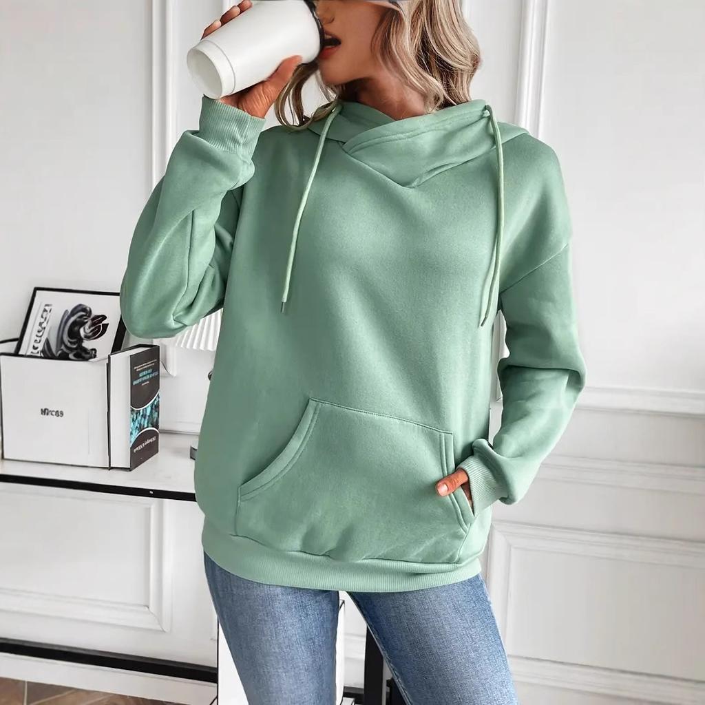 New Pocket Hoodie Women's Casual Hooded Pullover for Autumn and Winter