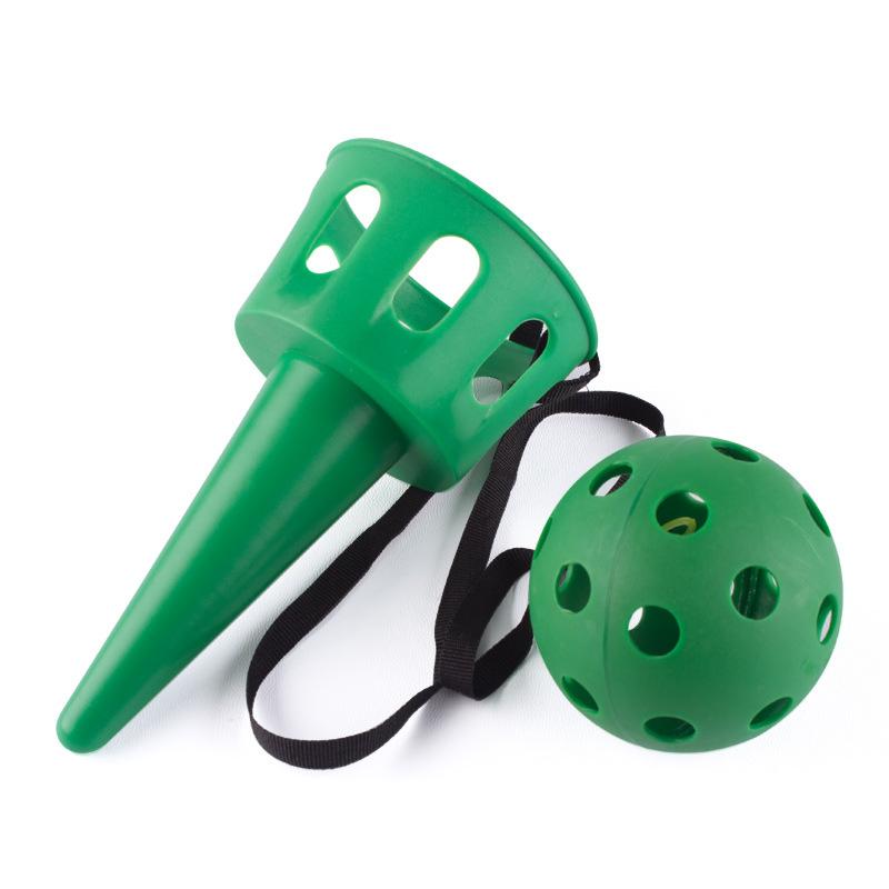 Fun Ball And Cup Toy Set For Children Outdoor Throw And Catch Ball Game Toy Softball  For Beginner Kids Motor Skills Toy