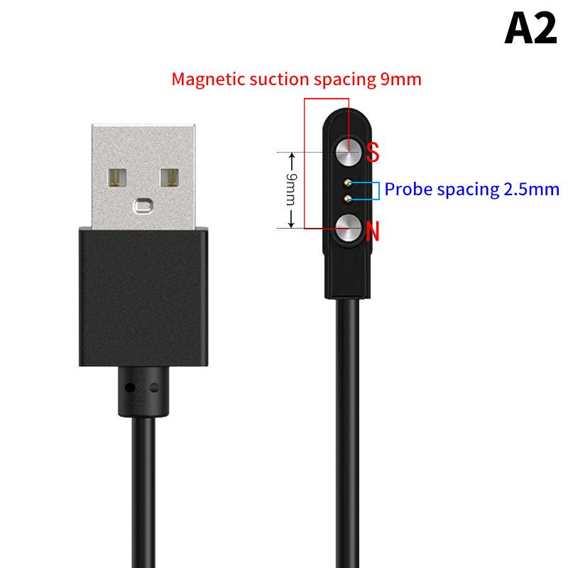 2 Pins 4Pins Smartwatch Dock Magnetic Charger Adapter Usb Charging Cable Cord For Smart Watch Power Charge Wire Accessories