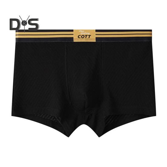 Men Boxer Underwear 3D Cut Elastic Mid-Waist Shorts Briefs Flat Line Breathable Comfortable Panties