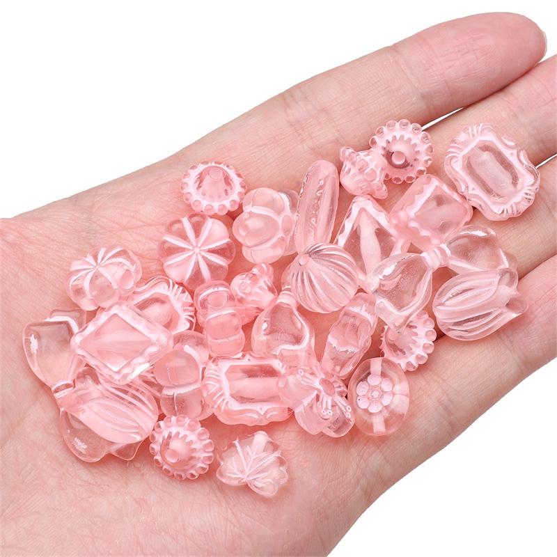 Acrylic Transparent Mixed Beads for DIY Jewelry: Phone Chains, Bracelets, Pendants, and Accessories.