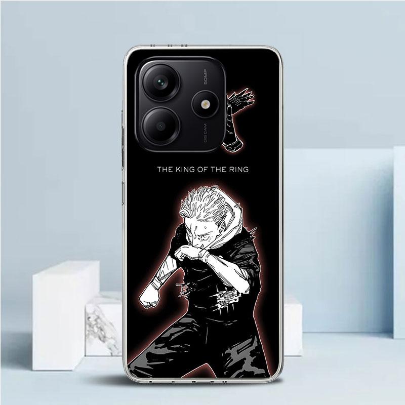Kaisen J-Jujutsu Art Phone Case For Xiaomi Redmi Note 15 14 14S 13 12S 12 Pro Plus 11S 11 11T 11E 10S 10 + Soft TPU Back Cover R