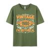 Slim Fit Tshirts 1980 Birthday Vintage 1980 Born In 1980 Made In 1980 T-shirts Normal Design Plain Cotton Mens Tops Tees