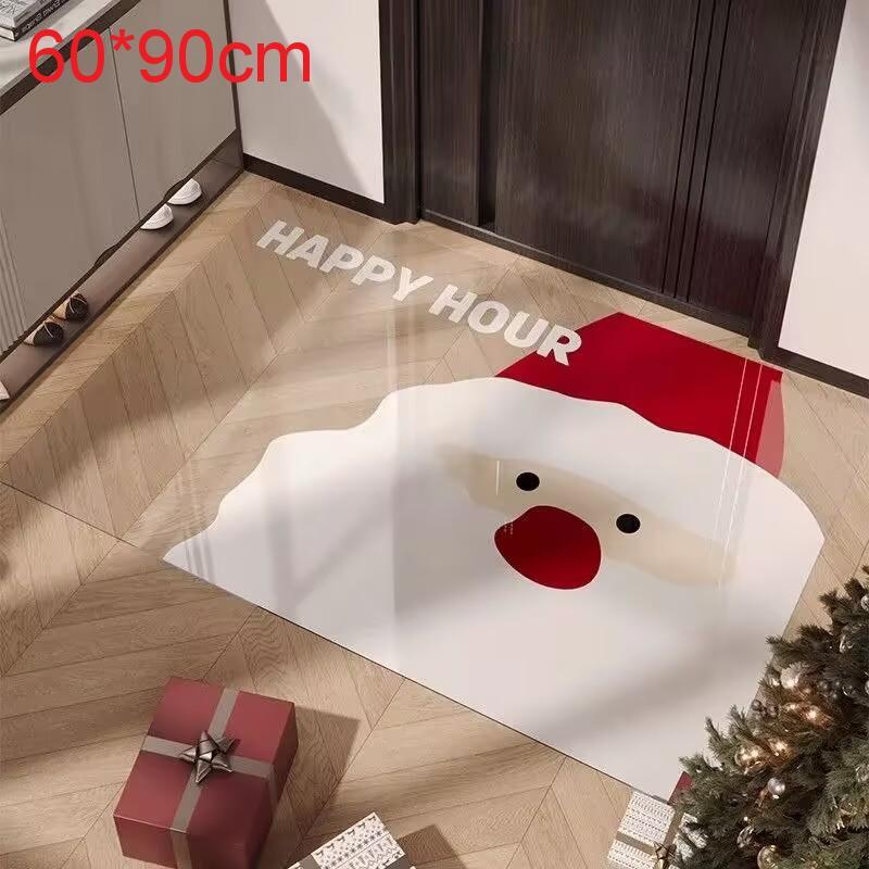 Cartoon Animal Pvc Door Mat With Waterwashable Surface For Home Entrance