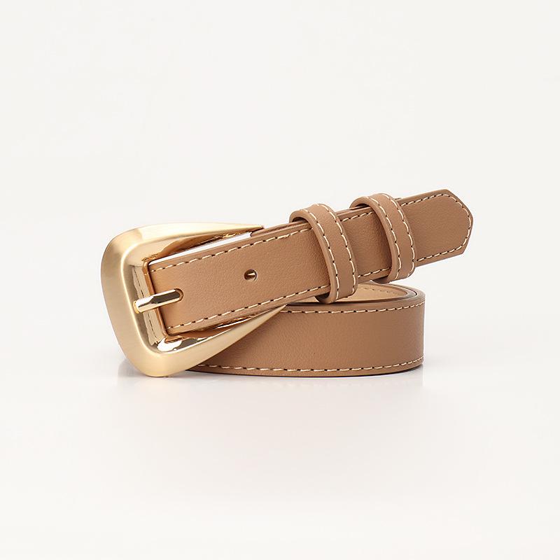 Versatile Women's Leather Belt: Stylish Decorative Waistband for Jeans and Suits