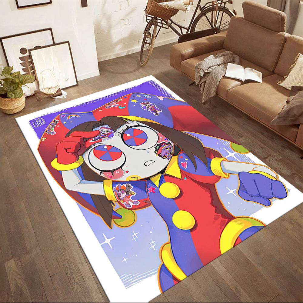 Digital Circus3 Square rugs are a great choice for living rooms, bedrooms, home décor, and as gifts.