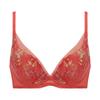 Style by Triumph Charming Glamor Slimline Deep V Color M018 Amo's Bra, Burst, Women's, (Orange)