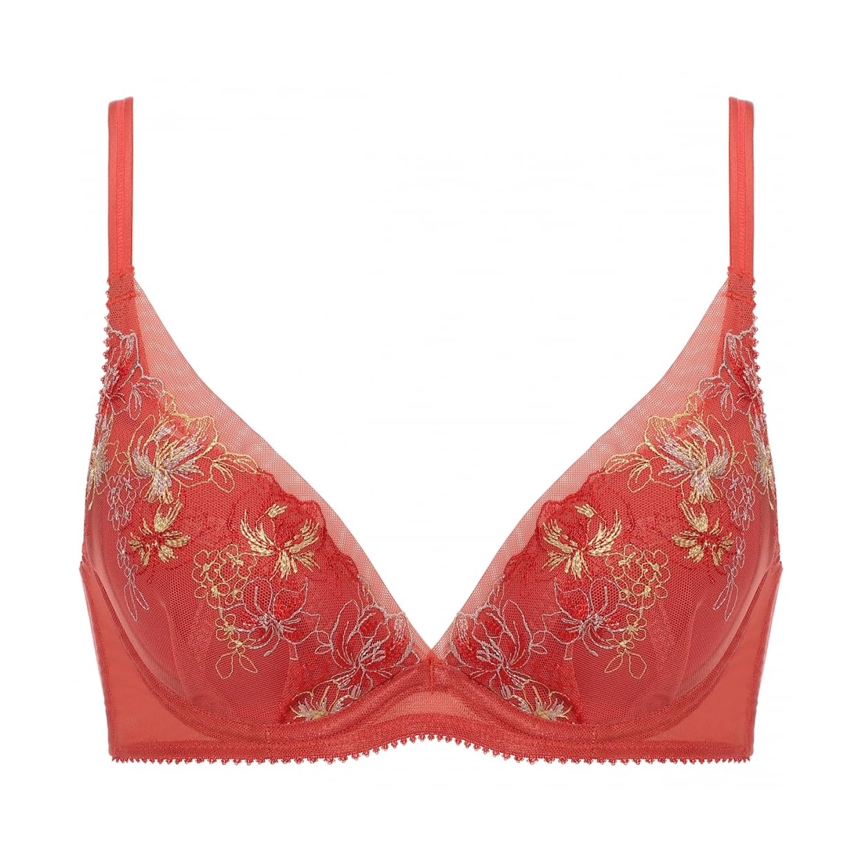 

AMOSTYLE Очаровательный Гламур Слим Лайн Глубокий V Бюстгальтер Взрыв Цвета M018 Размер E65 (оранжевый)