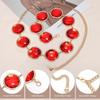Mirror Red Gem Waist Belt Fashion Women's Chain Belt Jewel  Waist Chain  Costumes Accessories