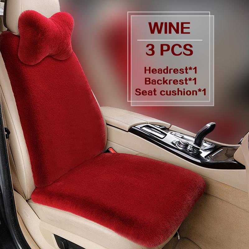 Plush Seat Cover Cushion For Volkswagen Passat B5 B7 B8 Golf 4 5 6 7 Polo Winter warm Plush Protector Interior Accessories