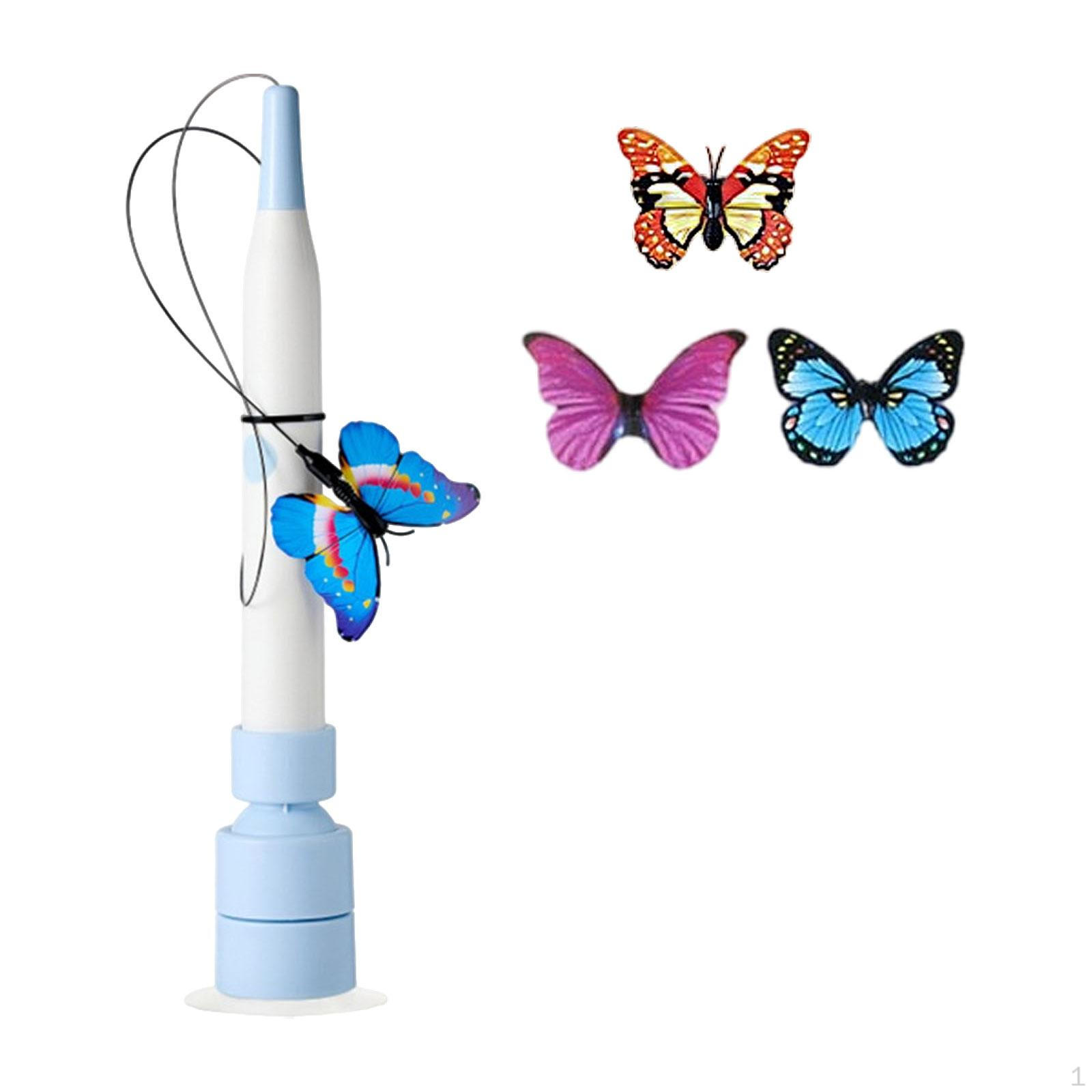

Cat Teaser Automatic Toy Interactive Butterfly Fluttering Quiet Motor USB Suitable Suction Base