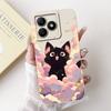 For Realme C61 RMX3939 RMX3930 C63 RMX3939 Case For Realme C63 Cover Luxury Fashion Flower Kawaii Girl Cute Cat Shockproof Shell