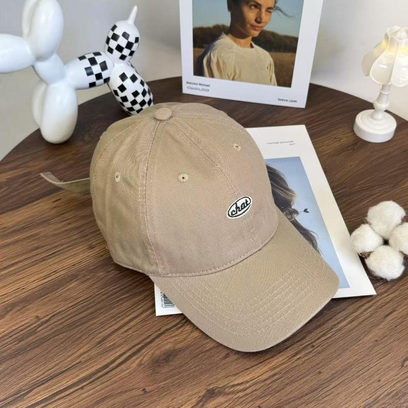 Spring New Letter Embroidered Baseball Cap Women's Versatile Big Head Circumference Soft Top Cap Casual