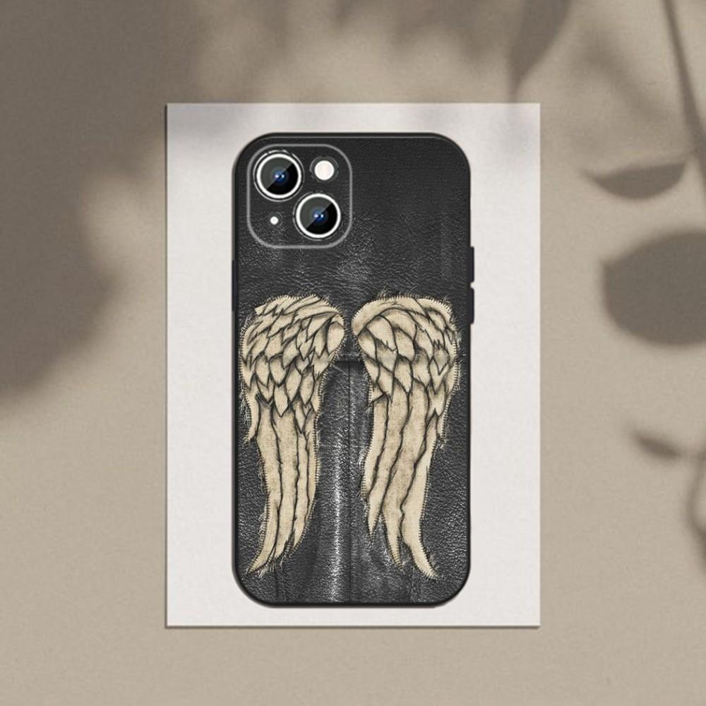 

The W-Walkings D-Dead Daryl Dixon Phone Case For Apple iPhone 15,14,13,12,11,XS,XR,X,8,7,Pro,Max,Plus,mini Silicone Black Cover iPhone12PRO