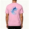 Men's 50 Plus Sun Stretch Short Sleeve T Shirt for Outdoor Fishing and Sports Activities
