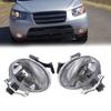 Front Bumper Fog Lights Pair with Clear Lens for Hyundai Santa Fe 2007-2009 Driving Lamps Assembly Replacement for Rain Foggy Weather Safety