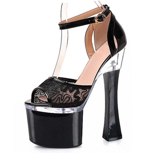 

2025 весна новые босоножки fish mouth hate sky высокие тонкий каблук универсальные римские сетчатые женские туфли на высоком каблуке 46