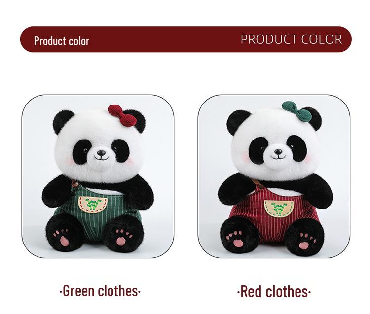 Cute Panda Plush Toy - Bamboo Basket Couple Doll - Ideal Children's Birthday Gift
