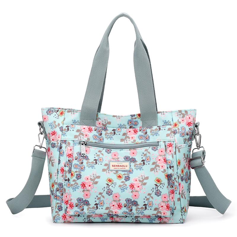 

Жіноча сумка на плече. Сумка великої місткості. Нейлонова сумка через плече з принтом