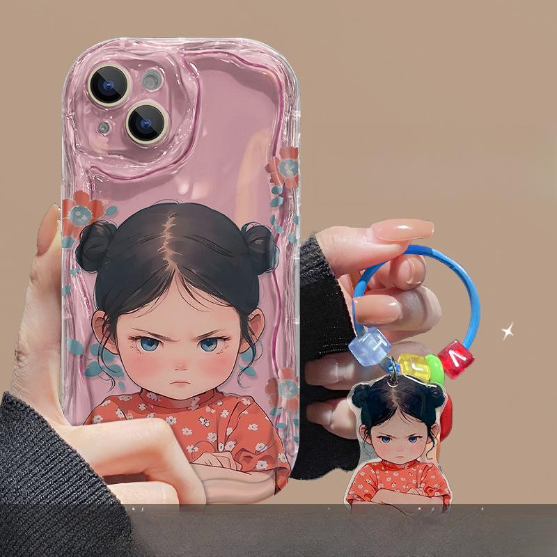 Anhänger im chinesischen Stil für Mädchen, passend für Apple 15 Handyhülle Iphone14/13 Transparentes Silikon 12 Niedlich Xs Rundumschutz 7