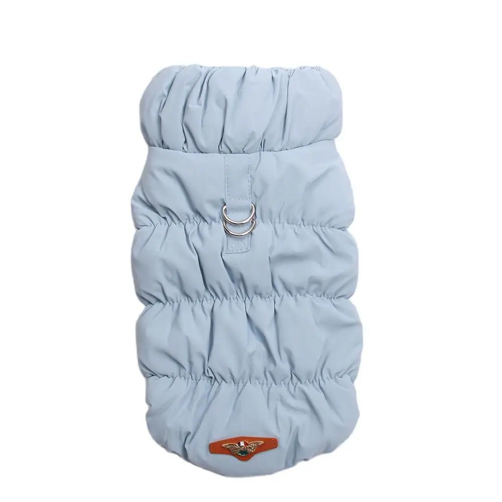 Warm Pet Jacket Vest Hoodie Dress with Double Buckle Design for Dogs And Cats Winter Clothing Outfit in 8 Colors