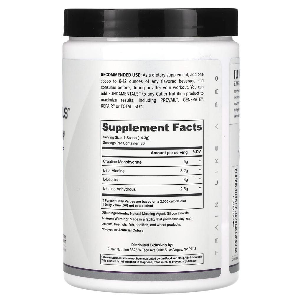 Fundamental, Dynamic Ergogenic and Muscle Building Aid, Unflavored, 429G (15Oz)
