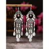 Beads Decor Tassel Drop Earrings