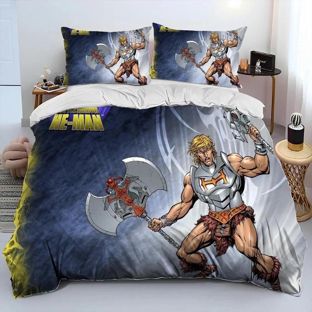 3D Print He Man and the Masters of the Universe Bedding Set Duvet Cover Bed Set Quilt Cover Pillowcase Comforter King Queen Size