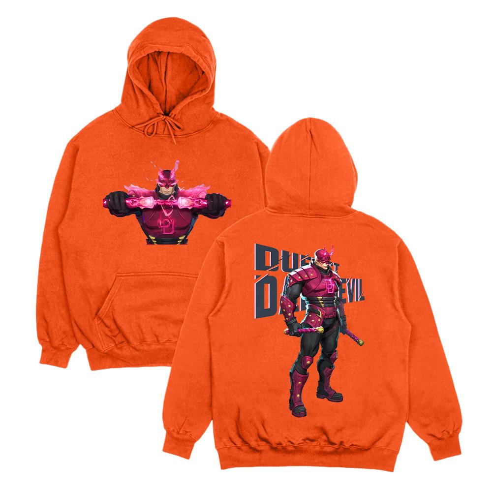 Bluzy z kapturem Duelist Daredevil Marvelrivals Daredevil Nadruk Anime Bluza Męska Damska Luźna z Długim Rękawem Streetwear Jesień Casualowa Bluza z Kapturem