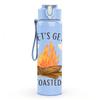 1PC Let's Get Toasted Camp Art 750ml Color Plastic Sports Water Bottle Leakproof Flip Straw Lid Suitable for Sports Office Home Use