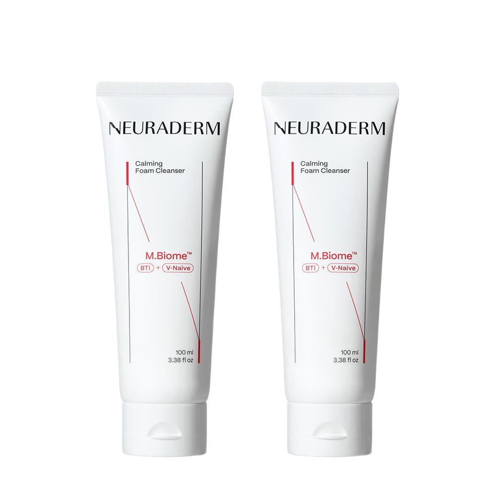 Neuraderm Calming Foam Cleanser 100ml Twin Pack Deep Cleansing and Soothing Facial Cleanser for Sensitive Skin