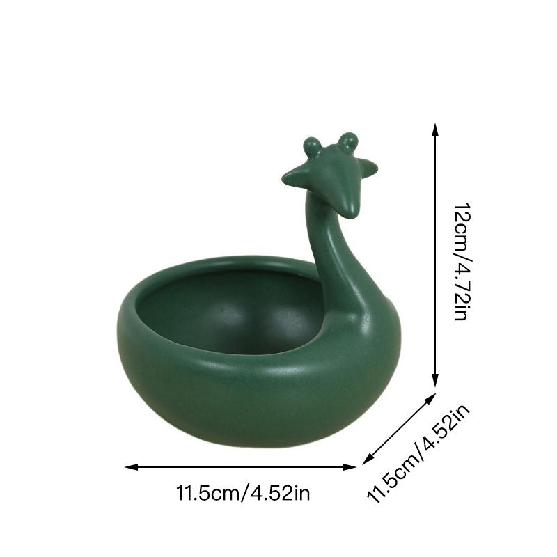 

Жираф Цветочный горшок Горшок для суккулентов Керамическая кашпо Домашний декор Настольное украшение Садовое украшение Бонсай зелёный