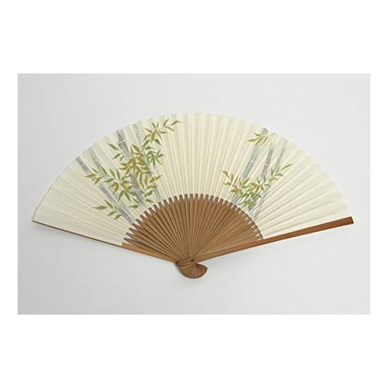 [Hasegawa] Folding Fan, Bamboo, Handmade by Kyoto Artisans, Includes Fan Case and Gift Box, Bamboo