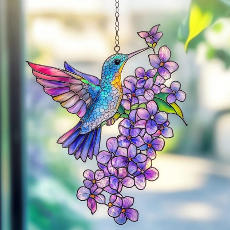 Pretty Bird Acrylic Living Room Courtyard Pendant Holiday Scene Decorative Pendant Gift