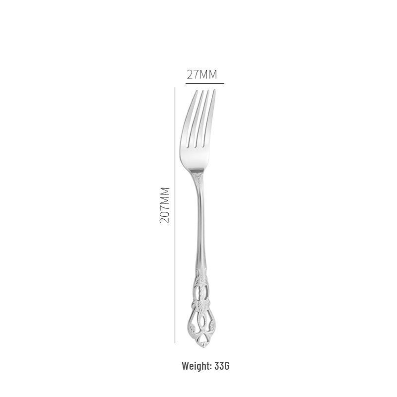 European Style Stainless Steel Steak Knife, Fork, and Spoon Set for Western Restaurant or Household Use