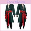 Authentisches Anime One Piece Roronoa Zoro 4-teiliges Halloween-Kostümset