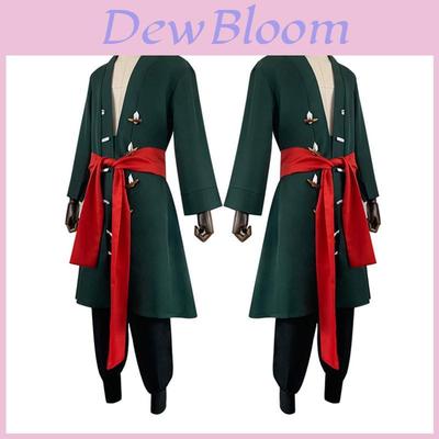 Authentic Anime One Piece Roronoa Zoro 4pcs Halloween Costume Set