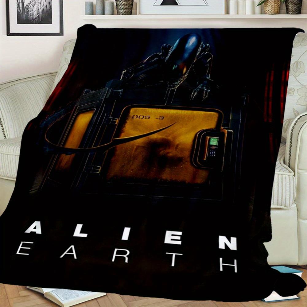 1Pc ALIEN EARTH Print Flannel Blanket, High quality Digital Printing, Comfortable for All Seasons, Home DecorGifts821020