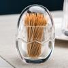 Hotel Round Square Transparent Toothpick Box Desktop Accessories Toothpick Bottle Storage Box