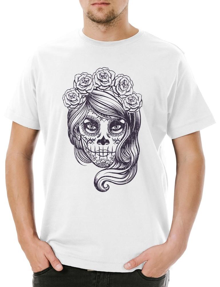 

Dia De Muertos III Herren T-Shirt Schädel Mexiko Los Gang Latino Mexico Sugar 4XL