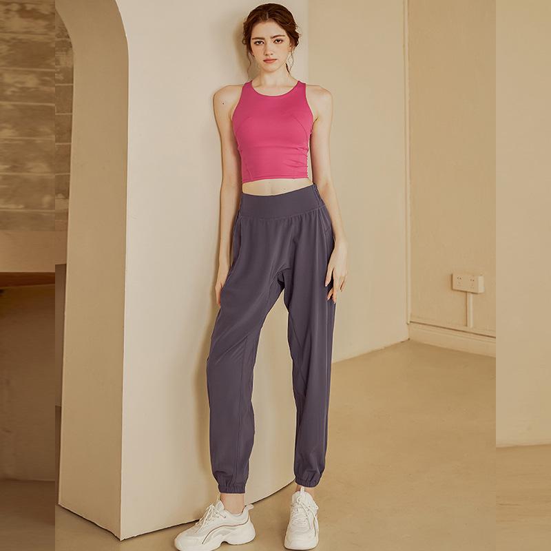 High Waist Quick Dry Women's Joggers - Elastic Waist, Loose Fit Yoga & Running Pants
