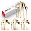 2026 Stainless Steel Tableware Set 20-piece Creative Gold Household Western Food Steak Knife Fork Spoon