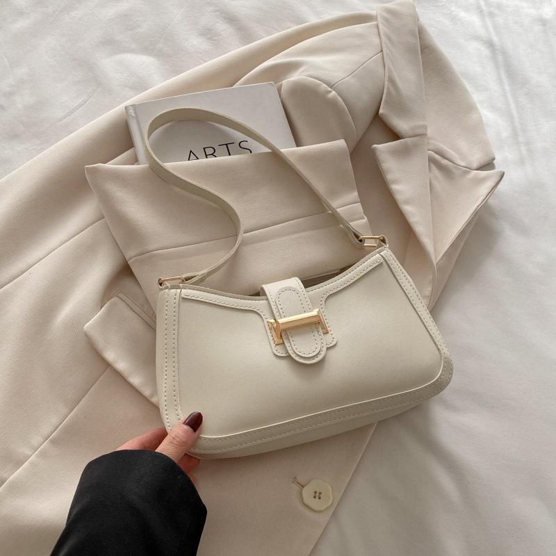 Textured small bag women's spring popular simple messenger bag single shoulder underarm small square bag