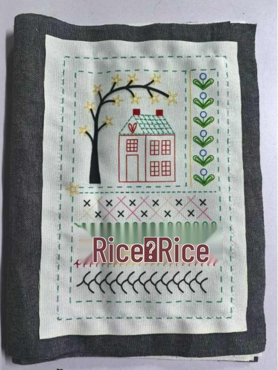 DIY Linen Embroidery Stitch Sample Book for Embroidery Enthusiasts