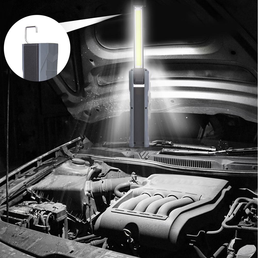 COB LED Foldable Work Light Flashlight with Tail Magnet Emergency Camping Portable Maintenance Work