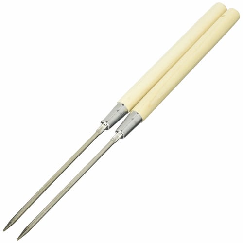 

Hoshizo Manufacturing Wooden Handle Serving Chopsticks, Mini, 11cm, Stainless Steel, Japan, BML04