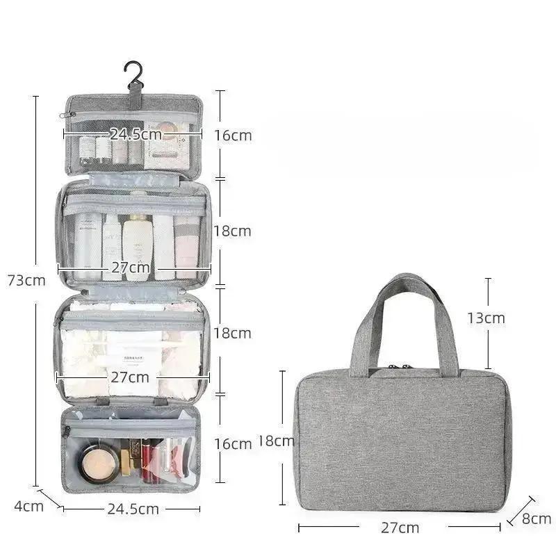 Portable Toiletry Bag Multifu Dry Wet Separation Four Fold Makeup Bages Large Capacity Travel Waterproof Folding Storage Box